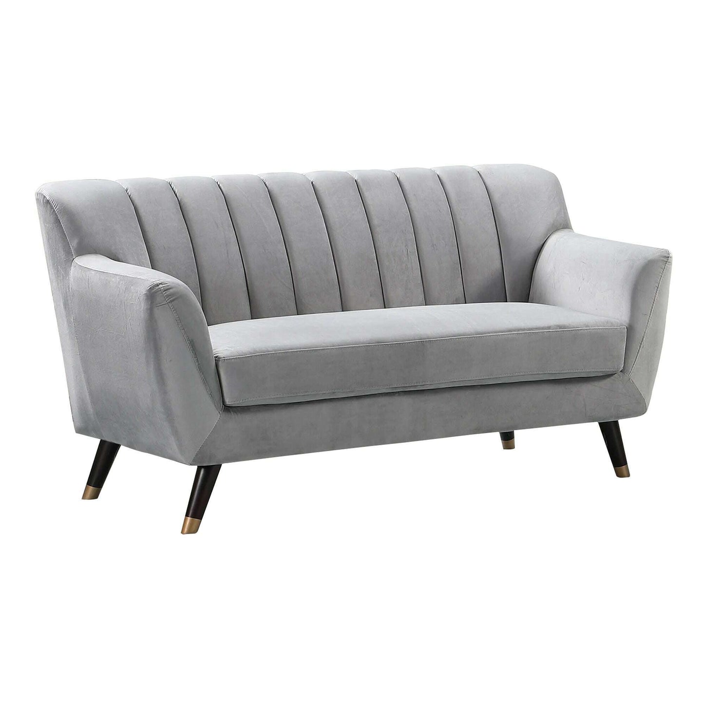 Plush Velvet 2 Seater Sofa grey