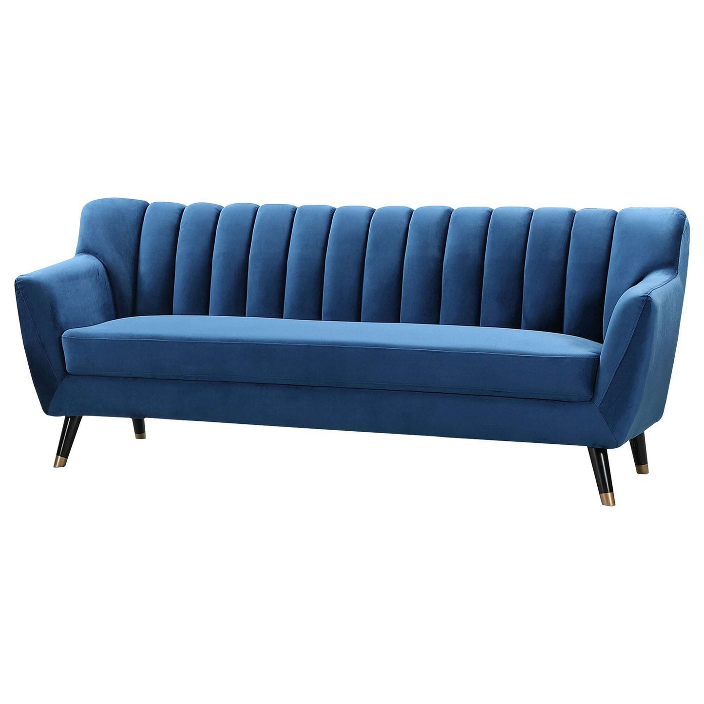 Plush Velvet 3 Seater Sofa blue
