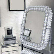Luxury Crystal Edge Rectangular LED Light Vanity Mirror