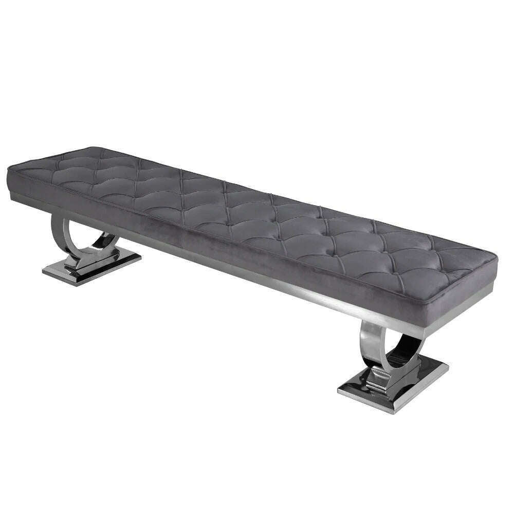 Luxury Plush Velvet Buttoned Ariana Bench