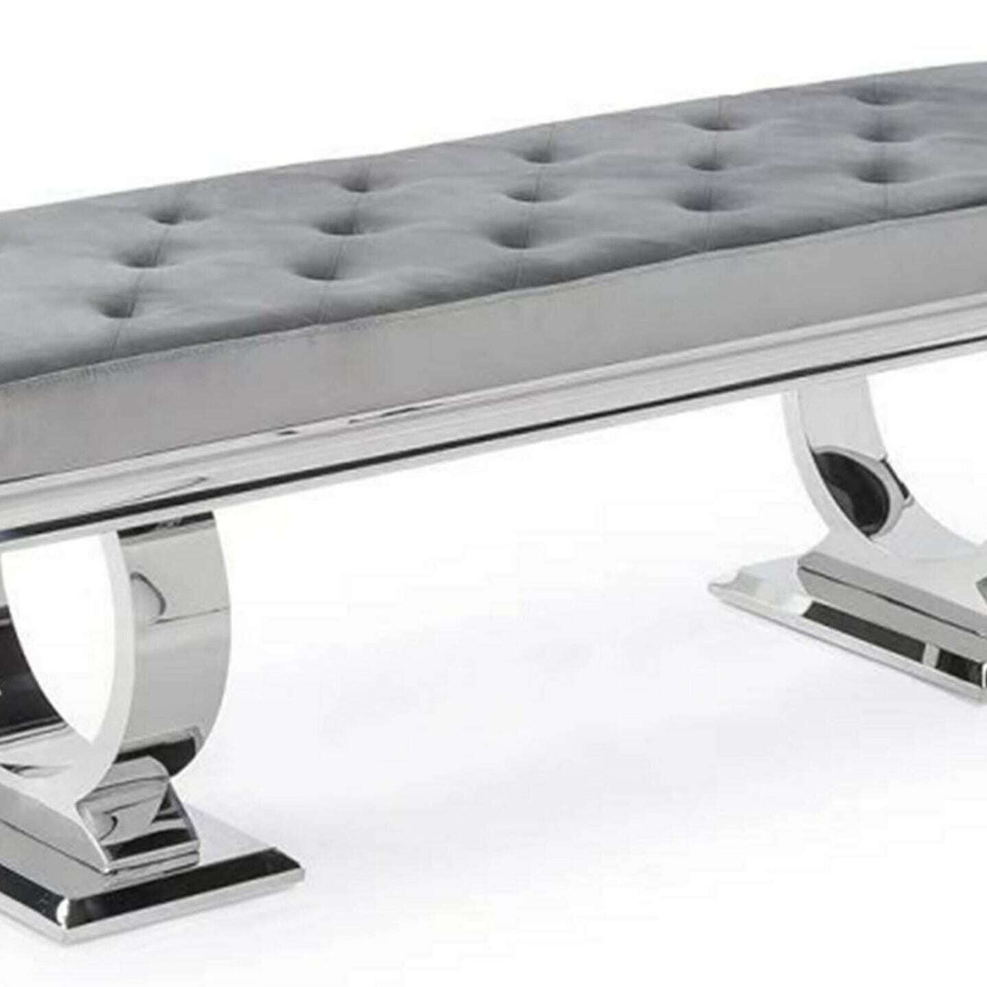 Luxury Plush Velvet Buttoned Ariana Bench