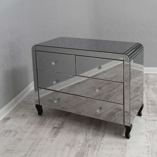 Luxury Smokey Mirrored 2+2 Chest of Drawers