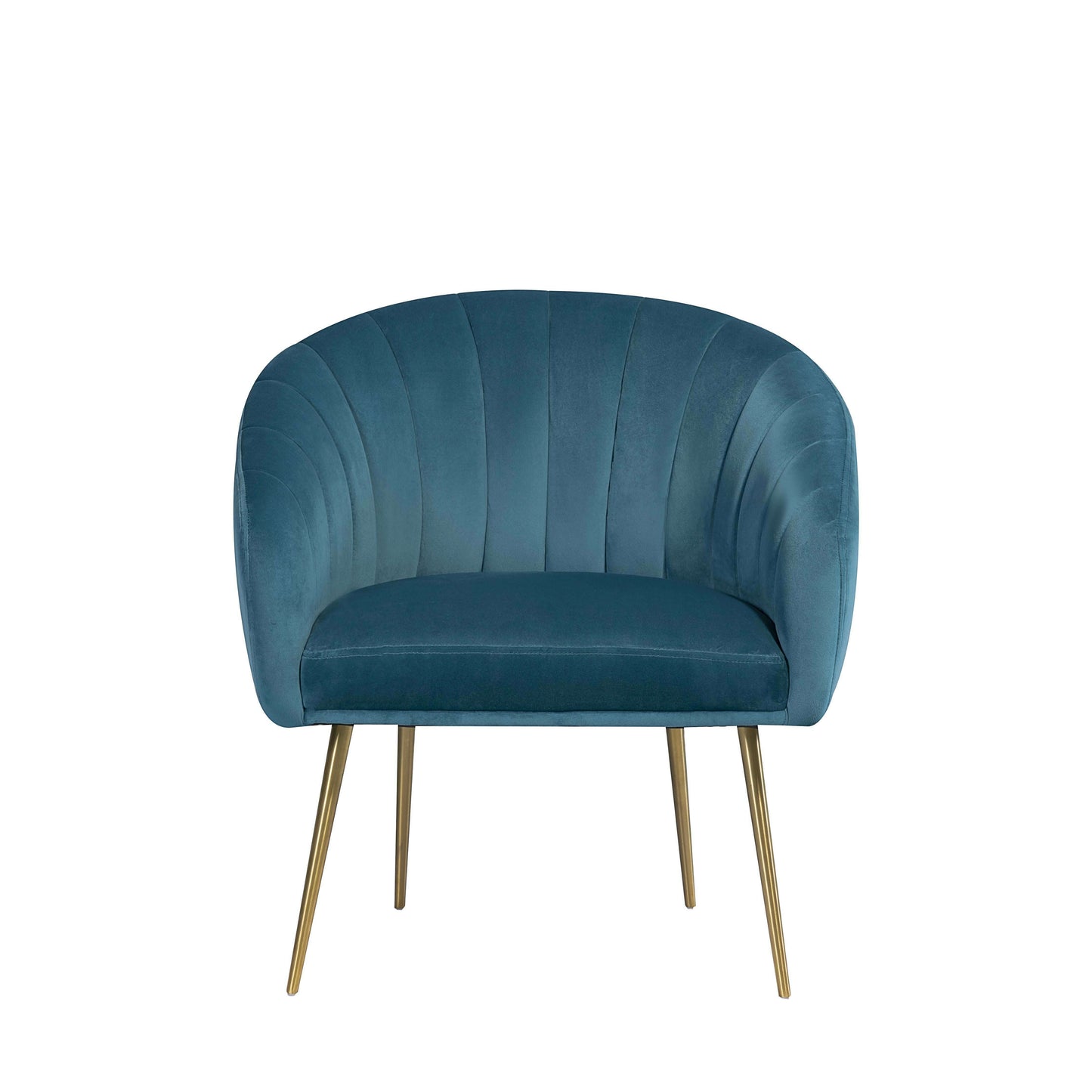 Luxury Velvet Accent Chair with Gold Legs Teal