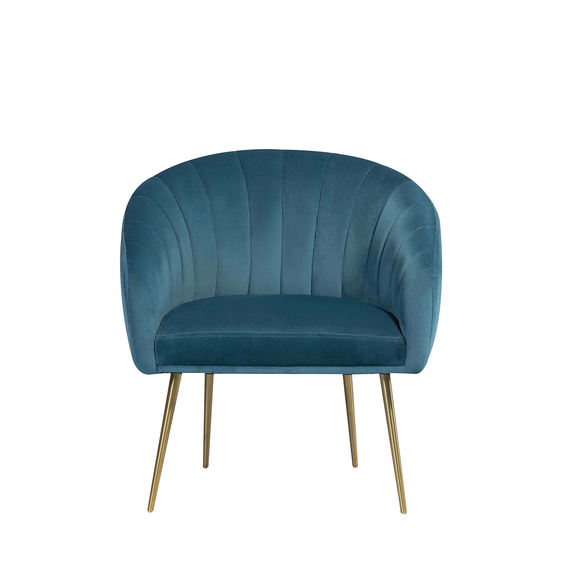Luxury Velvet Accent Chair with Gold Legs Teal
