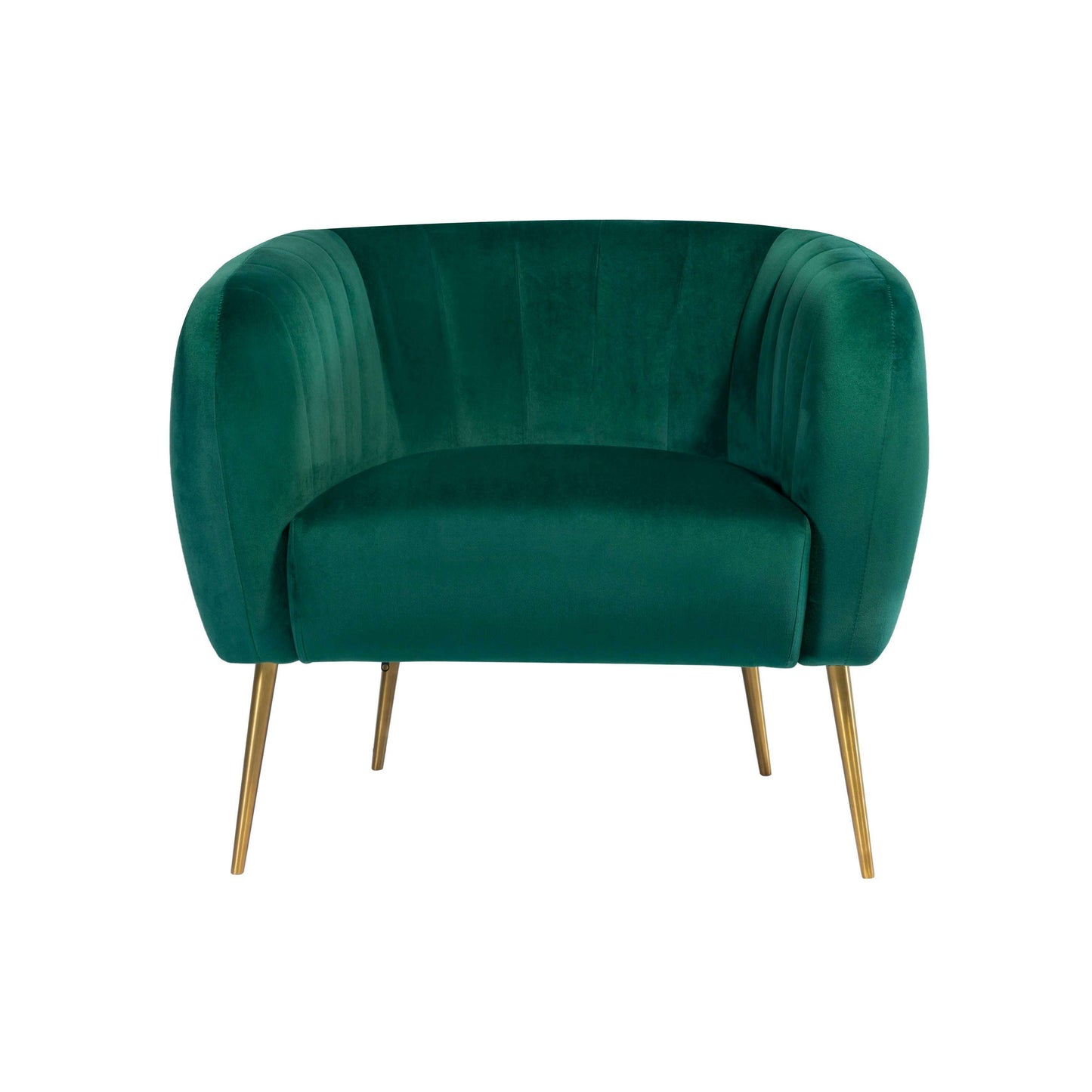 Luxury Velvet Accent Chair with Gold Legs green