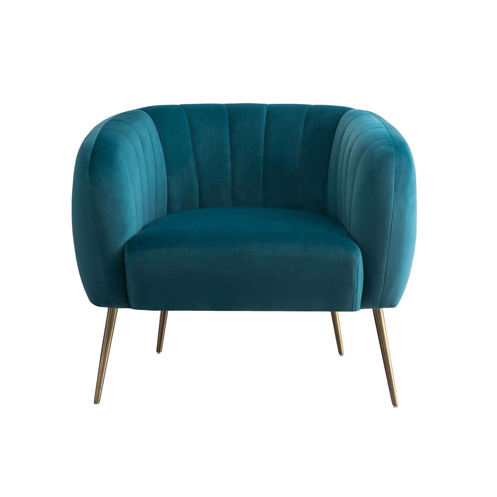 Luxury Velvet Accent Chair with Gold Legs teal