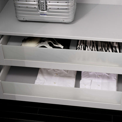 Mayfair VIP Luxe Model Sliding Wardrobe - Height 240 cm glass drawers