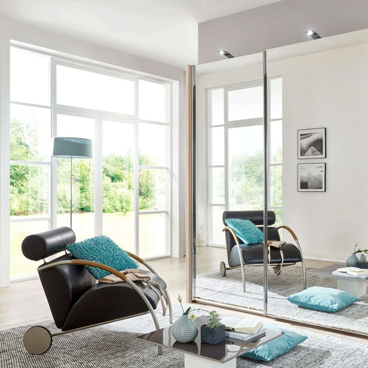Miami 2 Door Mirrored Sliding Wardrobe - Height 217 cm
