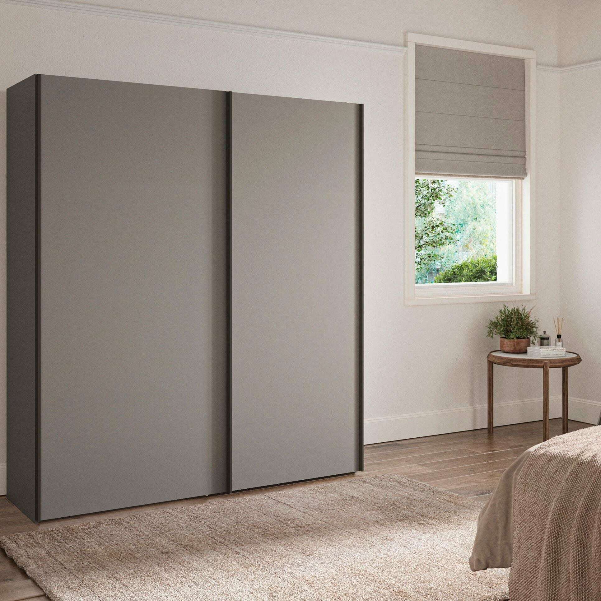 Miami 2 Door Plain/2/4 Panel Sliding Wardrobe - Height 217 cm