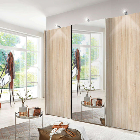 Miami 3 Door Mirrored Sliding Wardrobe - Height 217 cm