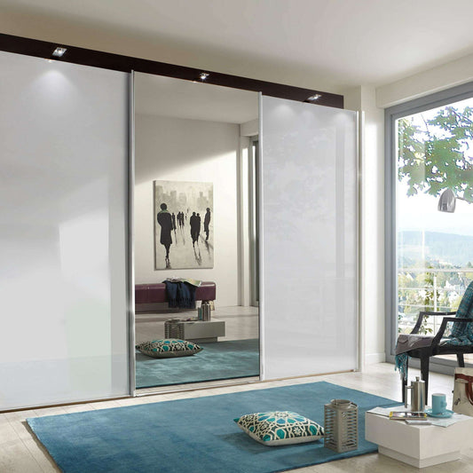 Miami 3 Door Mirrored Sliding Wardrobe - Height 236 cm