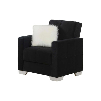 Modern Plush Velvet 1 Seater Chaise Chair