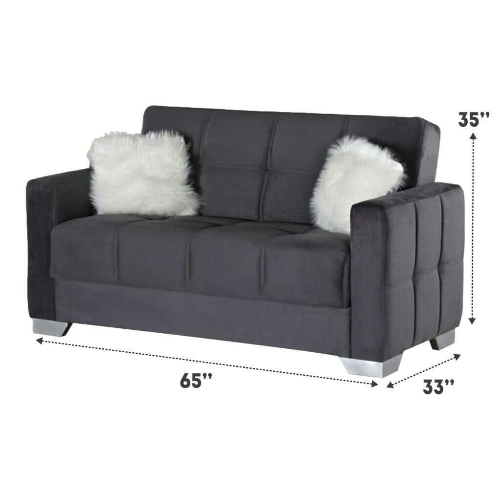 Modern Plush Velvet 2 & 3 Seater Chaise Sofa Bed 2 grey dimensions