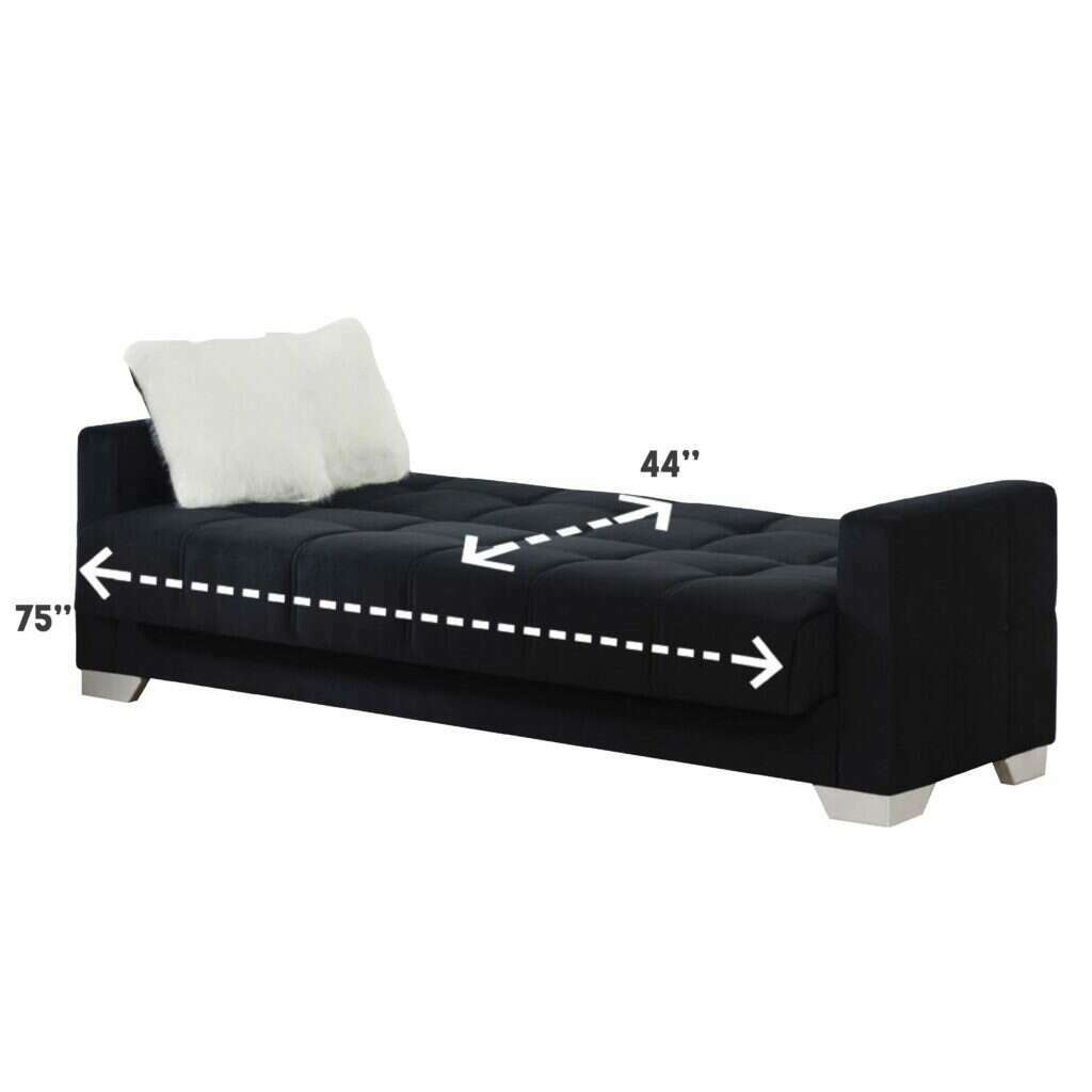 Modern Plush Velvet 2 & 3 Seater Chaise Sofa Bed 3 black dimension chaise mode