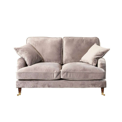 Plush Velvet 2 & 3 Seater Sofa with Gold Rolled Feet 2 grey