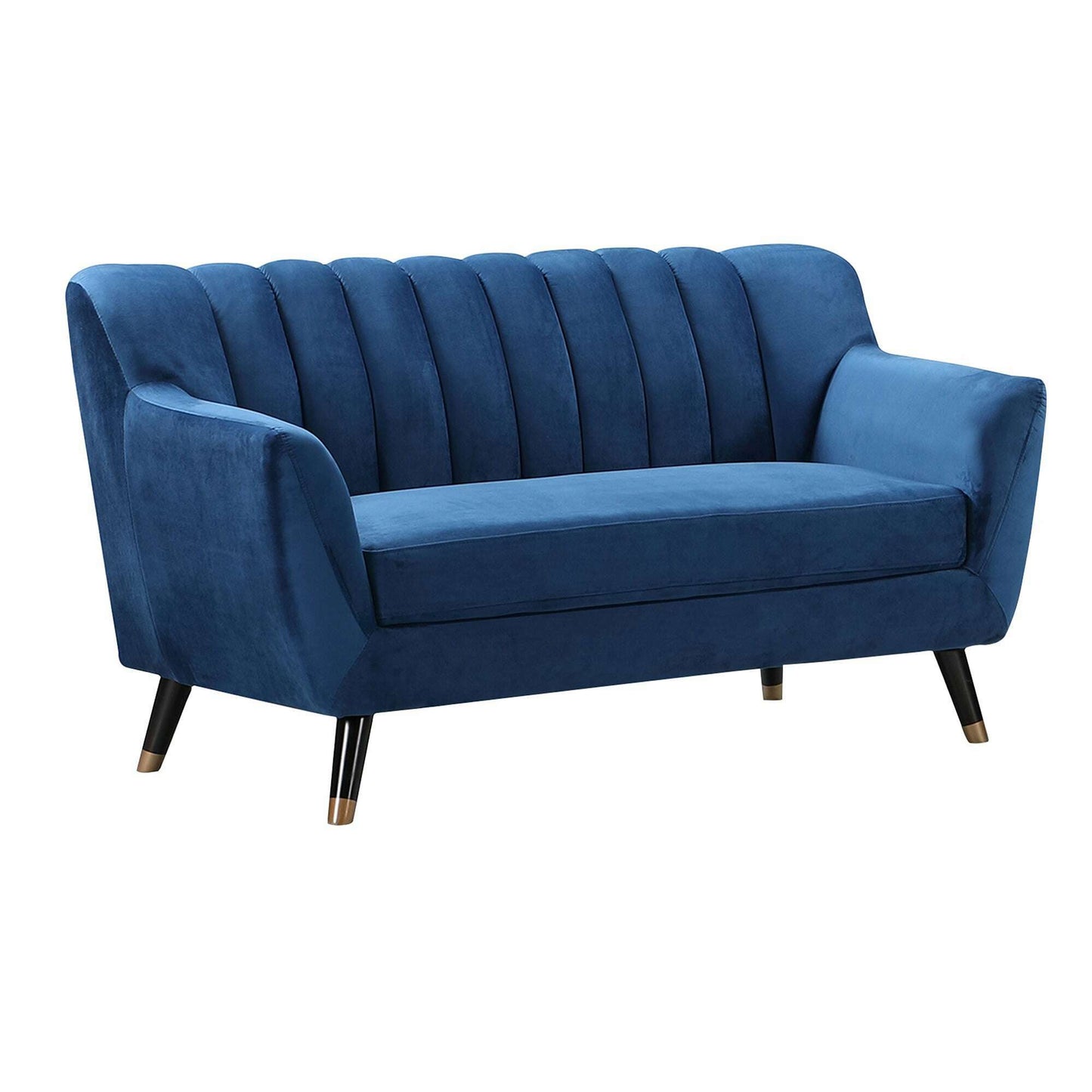 Plush Velvet 2 Seater Sofa blue