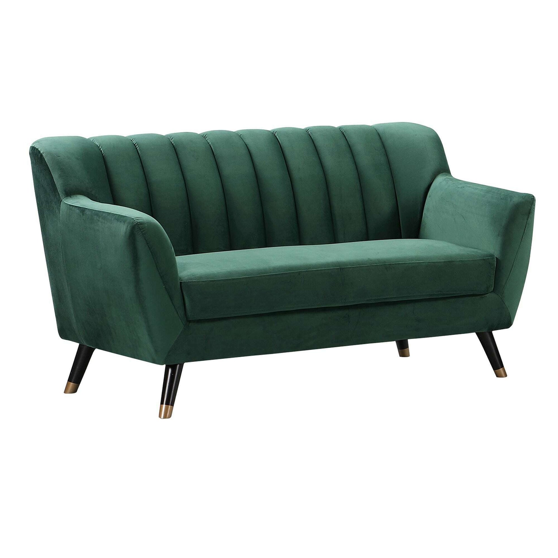Plush Velvet 2 Seater Sofa green