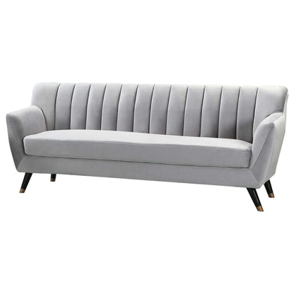Plush Velvet 3 Seater Sofa grey