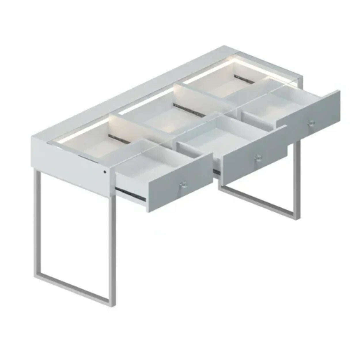 Professional Vanity Desk with 3 Storage Drawers USB/Integrated LED Lights drawers