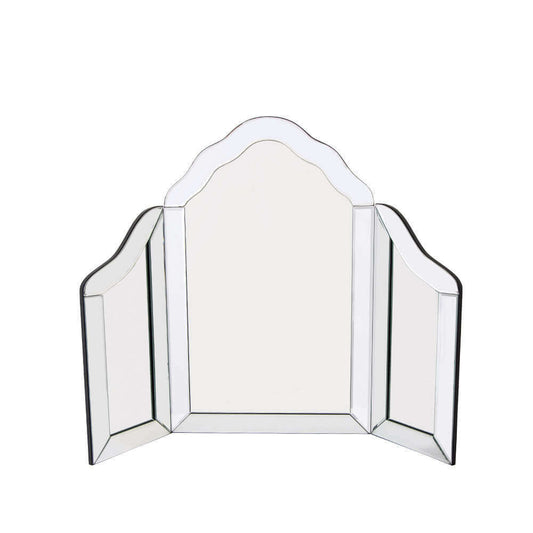 Small Luxury Glass Tri-Fold Vanity Mirror