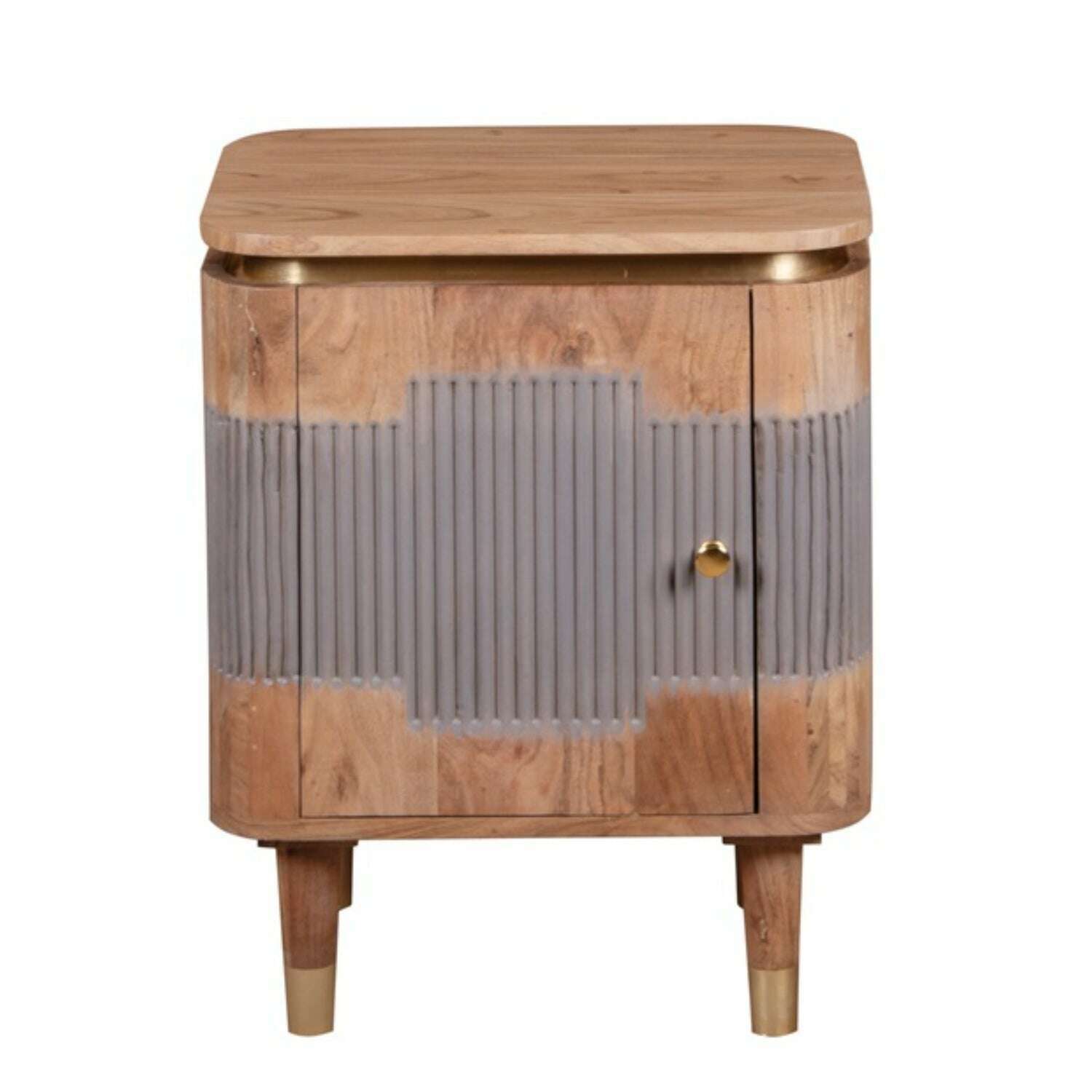 Solid Acacia Wood Side Cabinet