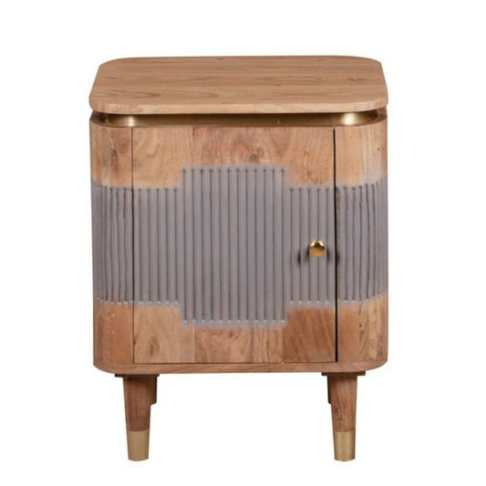 Solid Acacia Wood Side Cabinet
