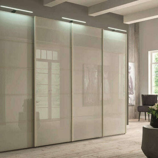Westside VIP 2 & 3 Door Coloured Glass Front Sliding Wardrobe - Height 217 cm