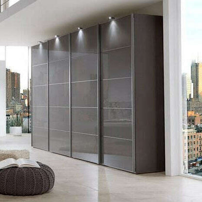 Westside VIP 4 Door Coloured Glass Front Sliding Wardrobe - Height 217 cm lifestyle pic 2
