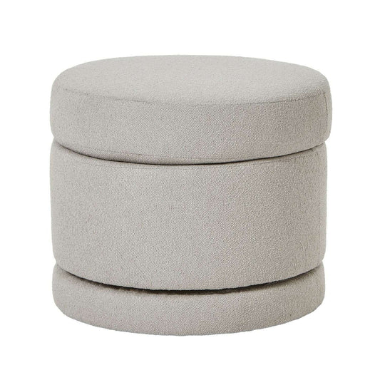 Aspen Luxury Upholstered Swivel Ottoman