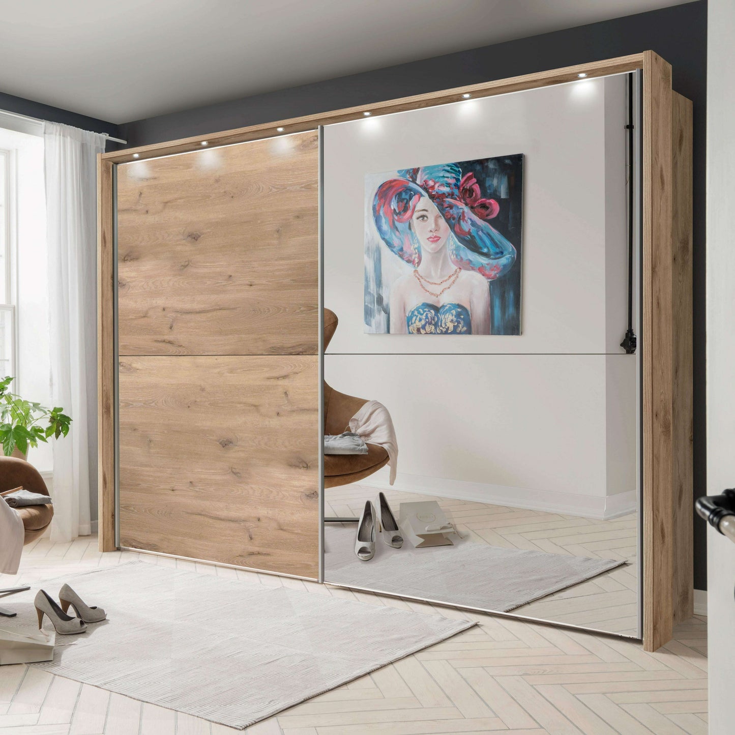 Berlin 2 Door Sliding Wardrobe - Height 217 cm