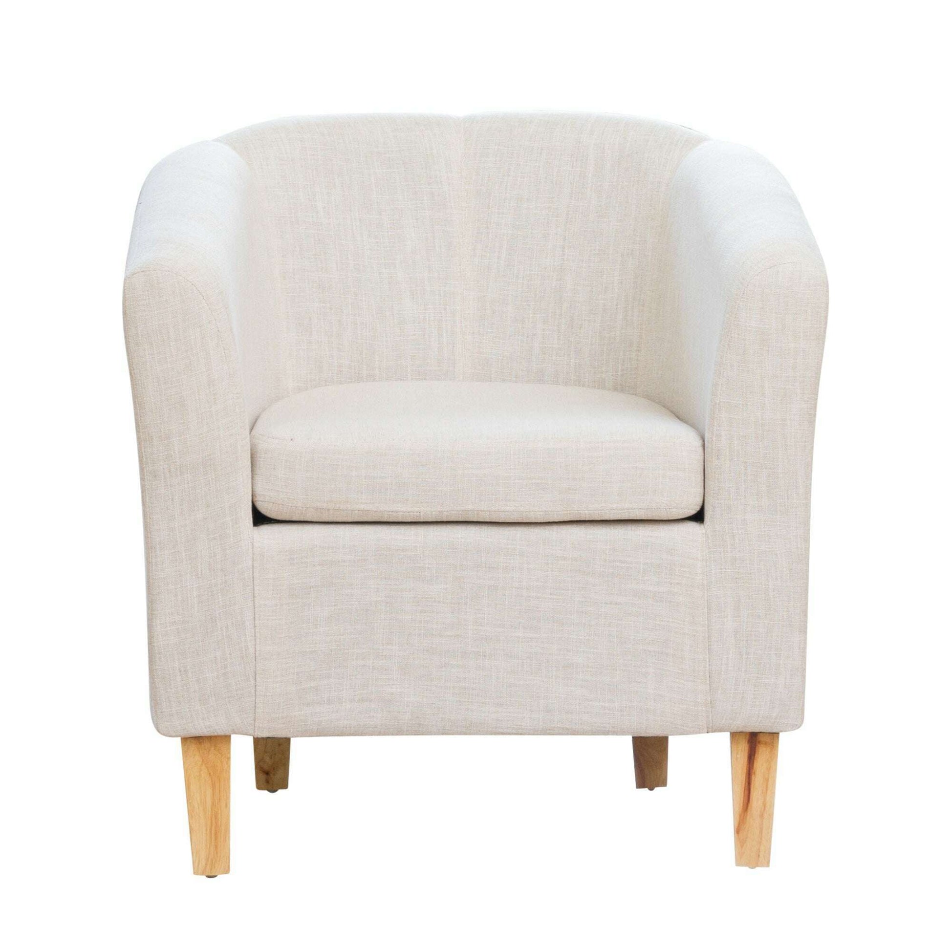 Classic Fabric Tub Chair white