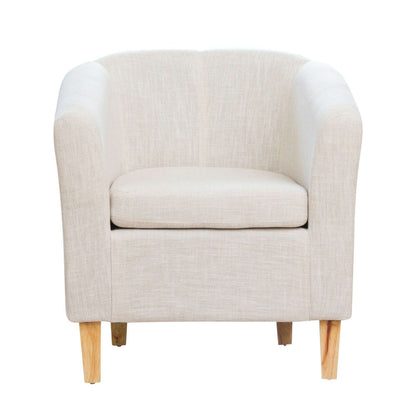 Classic Fabric Tub Chair white