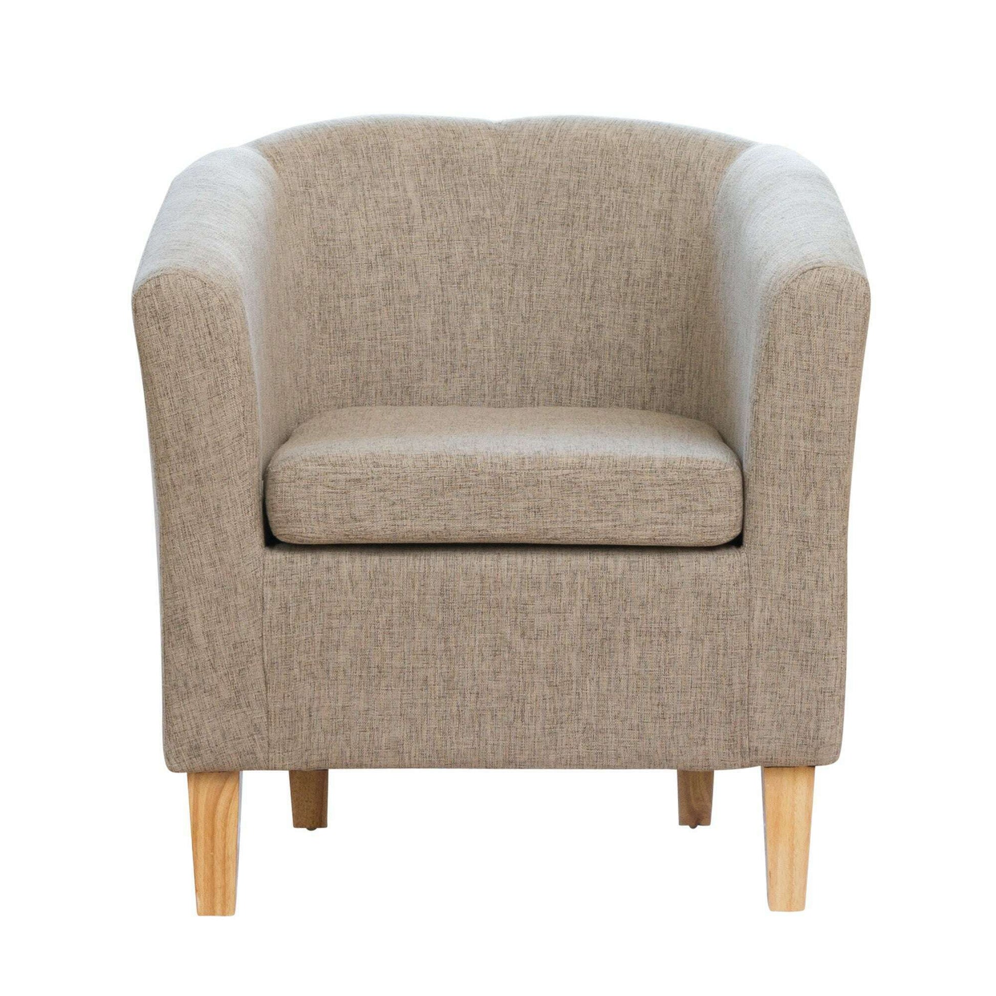 Classic Fabric Tub Chair Beige