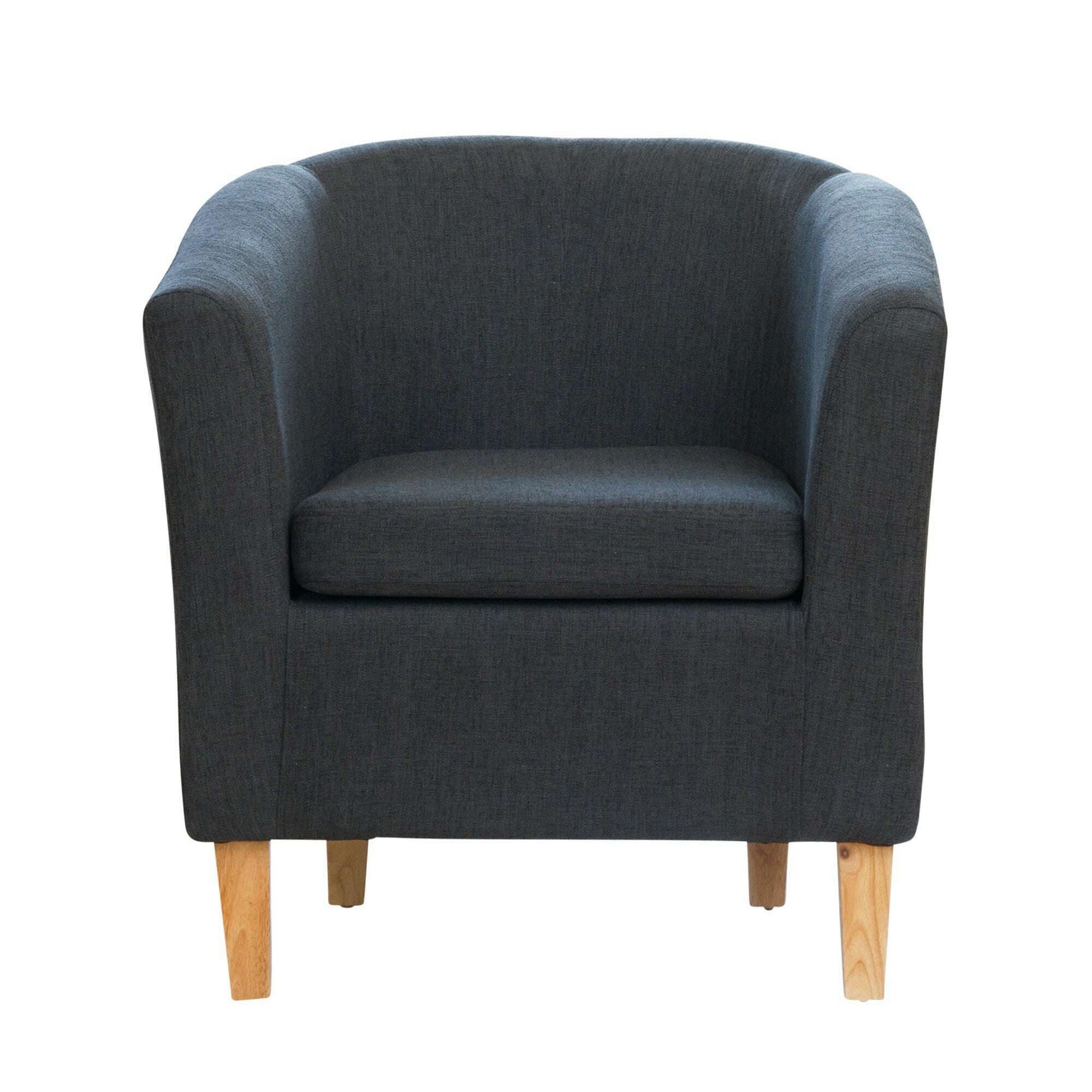 Classic Fabric Tub Chair dark grey