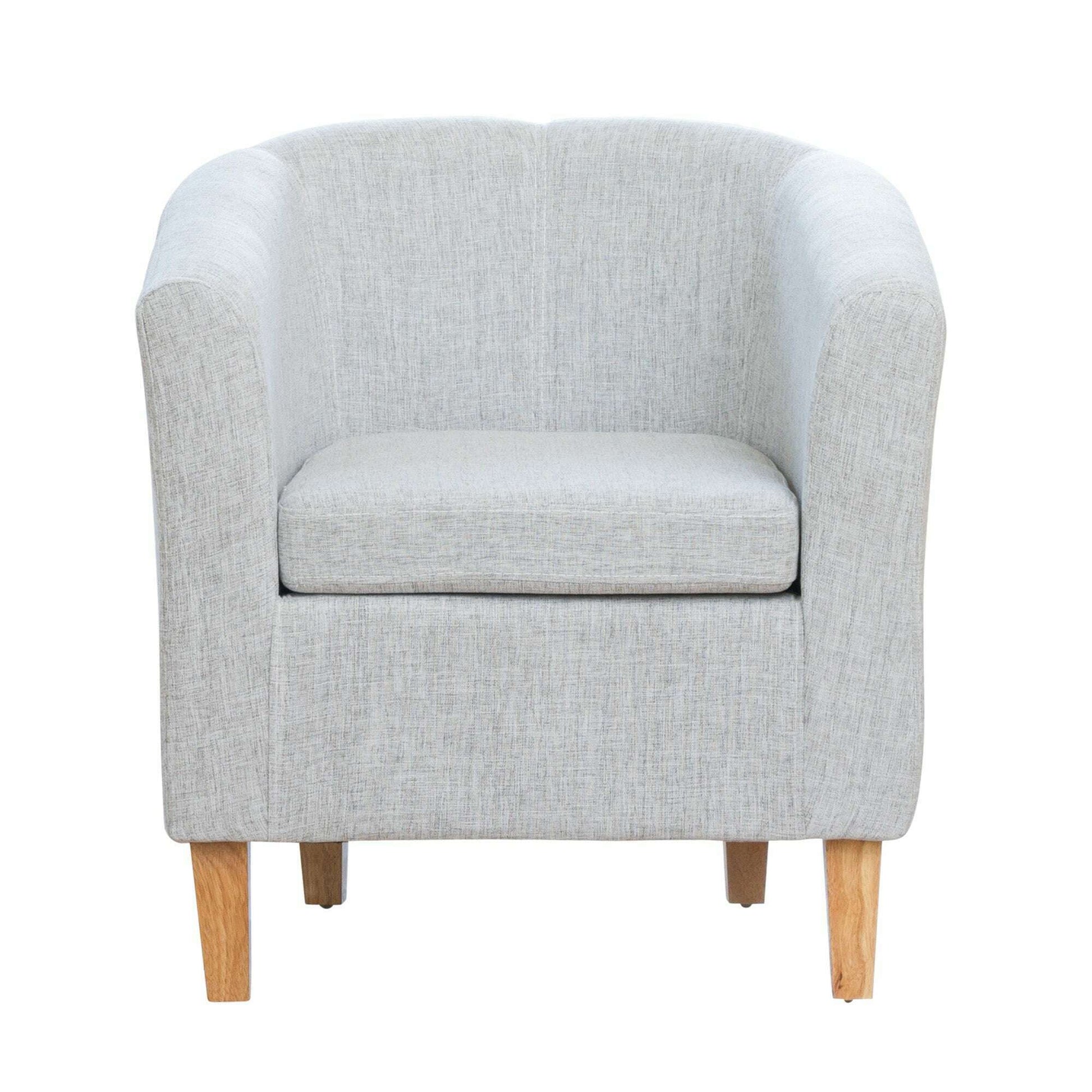 Classic Fabric Tub Chair light grey