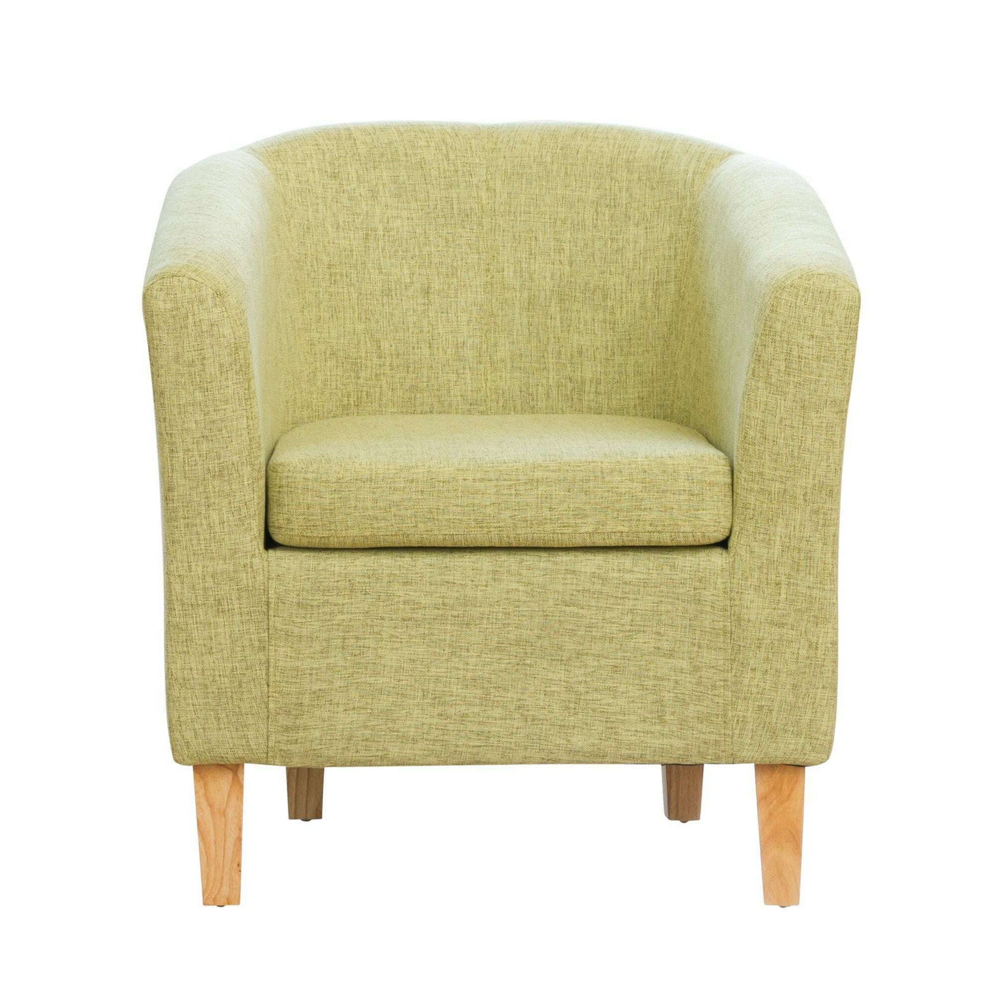 Classic Fabric Tub Chair Light Green