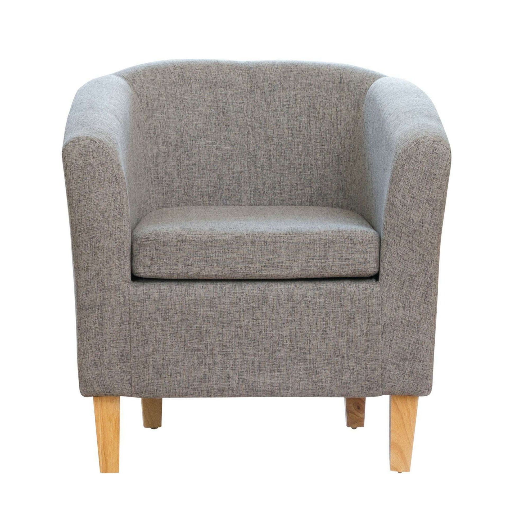 Classic Fabric Tub Chair Brown