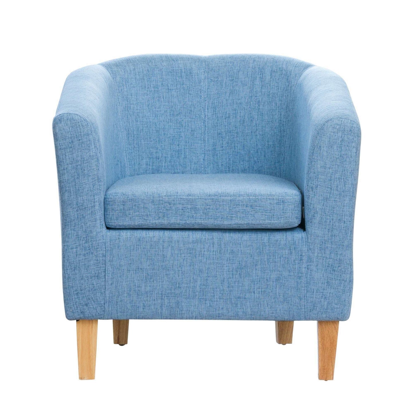 Classic Fabric Tub Chair Light Blue