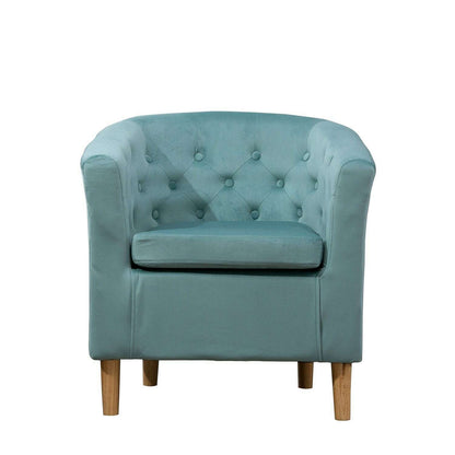 Classic Velvet Button Tub Chair Mint
