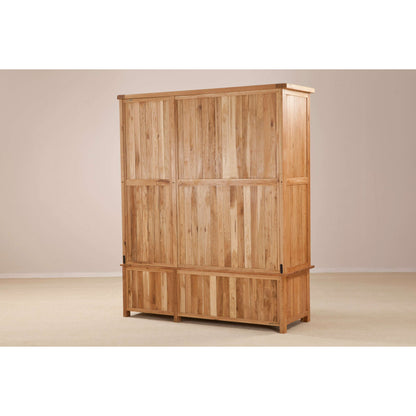 country-oak-range---triple-wardrobe-with-drawers-2
