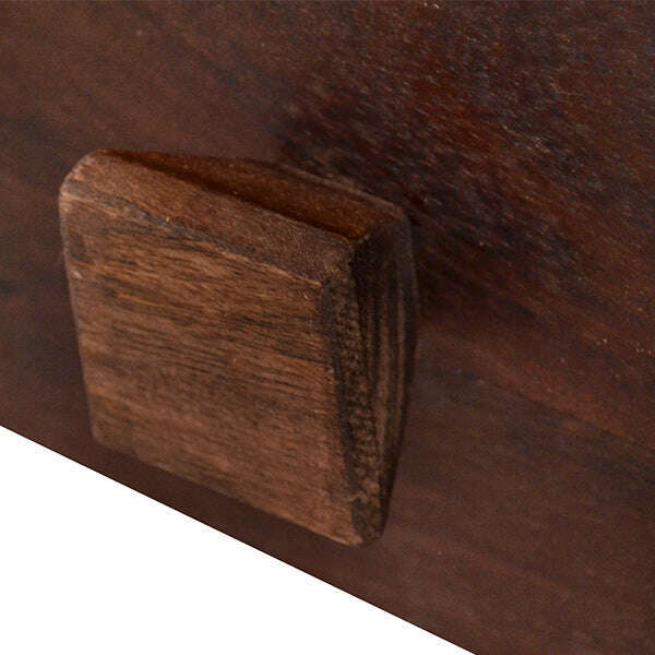 Dark Solid Mango Wood 4 Drawer Chest drawer handle 