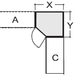Extended Corner Unit Loft Range - H: 220 cm & 240 cm Dimensions
