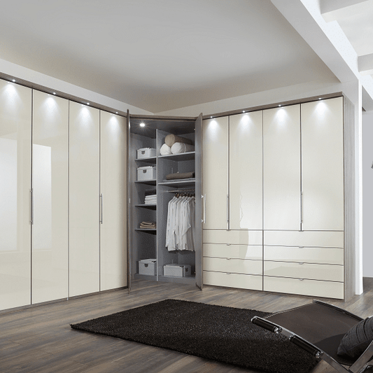 Extended Walk-In-Corner Unit Loft Range - H: 220 cm & 240 cm