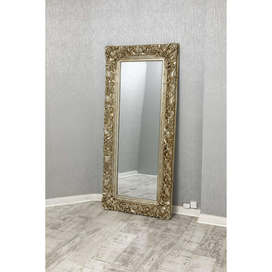 Extra Large Luxury French Ornate Full Length Mirror silver