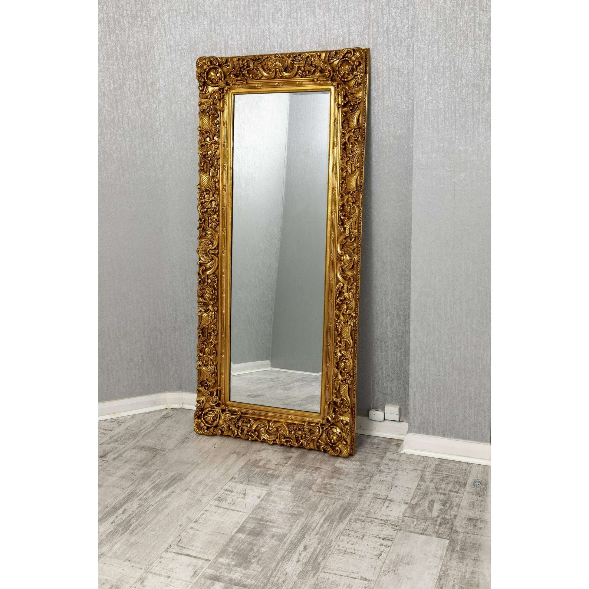 Extra Large Luxury French Ornate Full Length Mirror gold