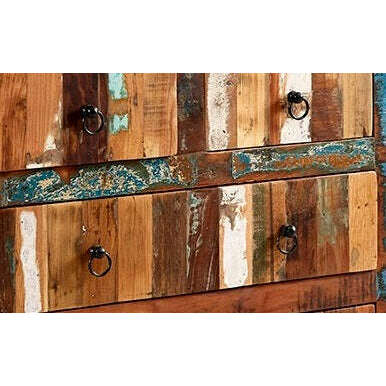 Hand Crafted Rustic Coastal 4 Drawer Dresser drawers
