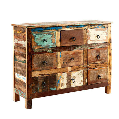Hand Crafted Rustic Coastal 9 Drawer Dresser