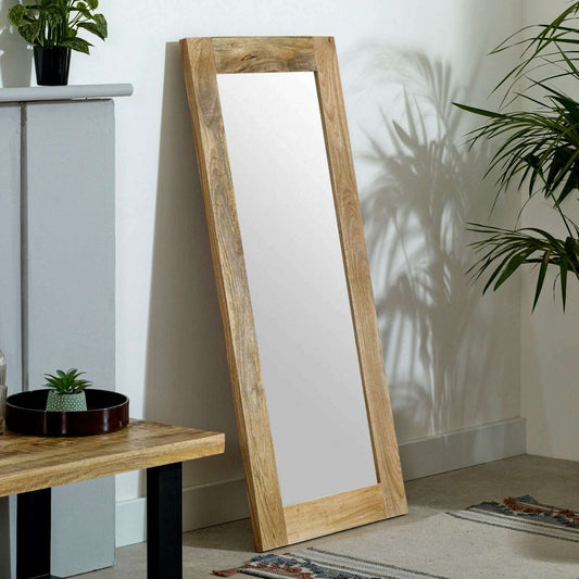 Handcrafted Solid Mango Wood Frame Full Length Mirror