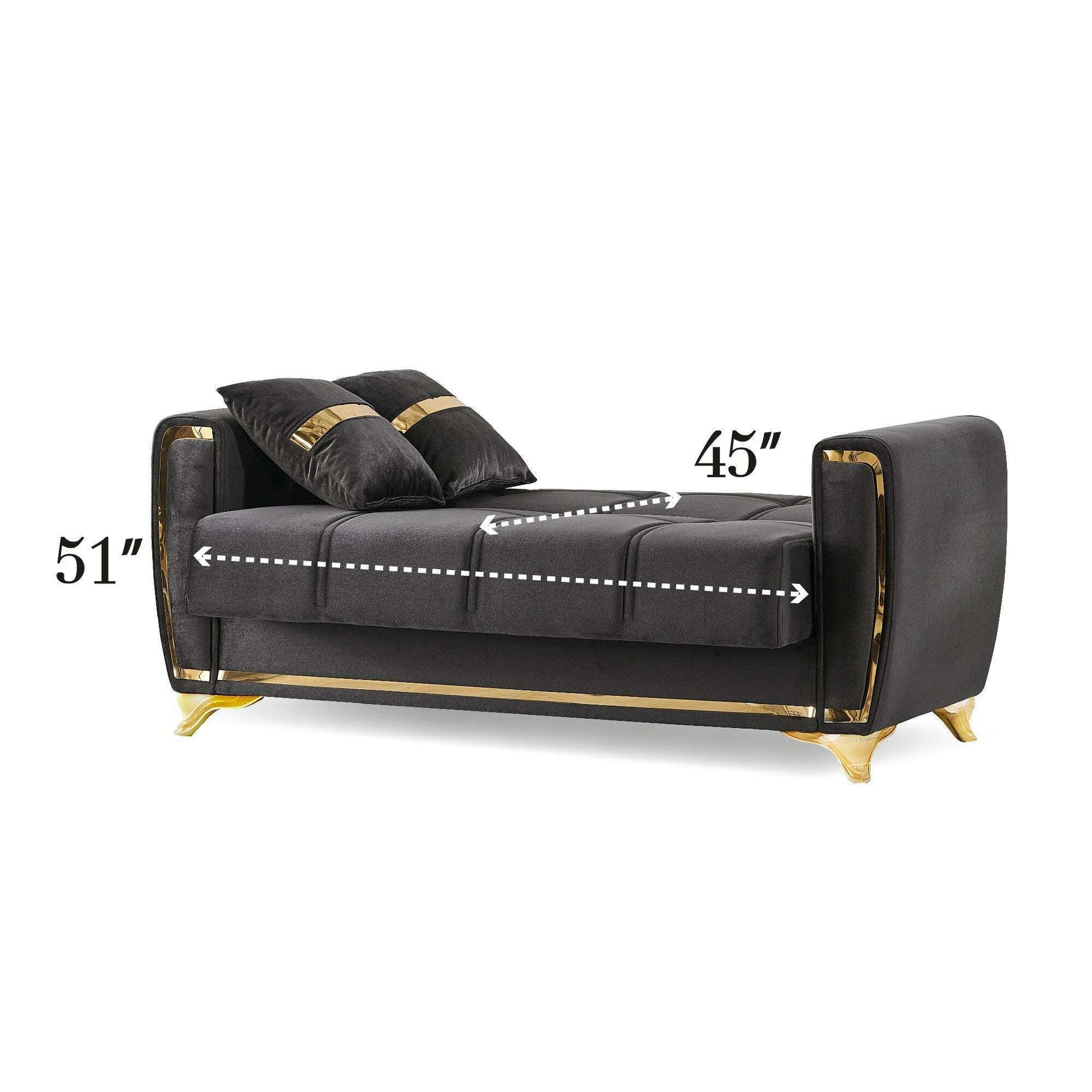 Kayseri Luxury 2 & 3 Seater Chaise Sofa Bed 2 seater dimensions chaise mode