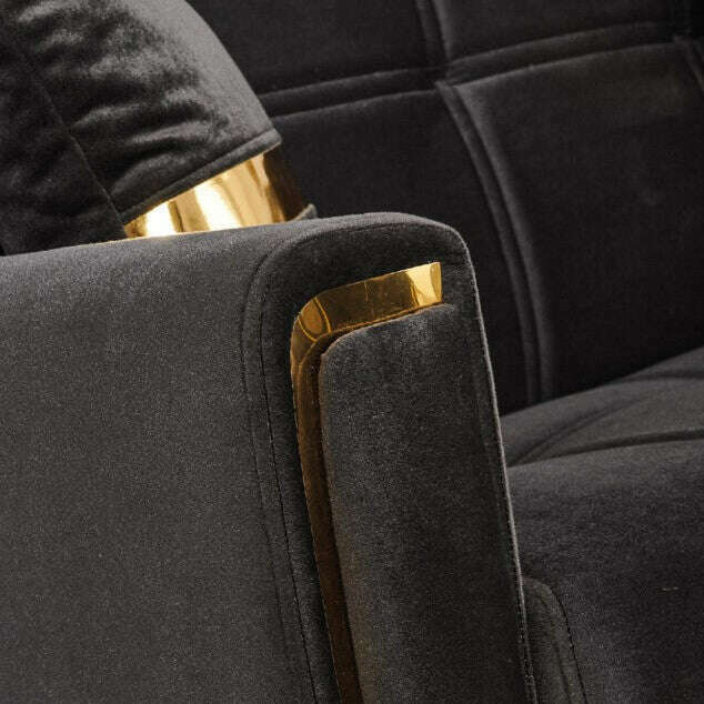 Kayseri Luxury 2 & 3 Seater Chaise Sofa Bed arm rest